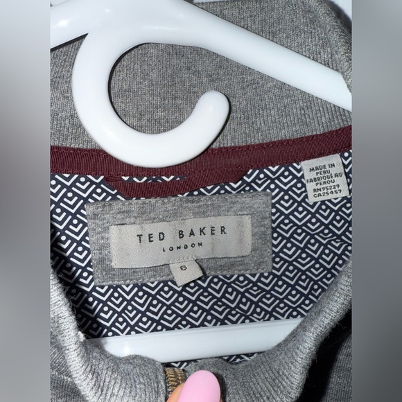 Ted Baker Mens Funnel Neck Long Sleeves Quarter Zip Knit Sweater - Picture 4 of 6